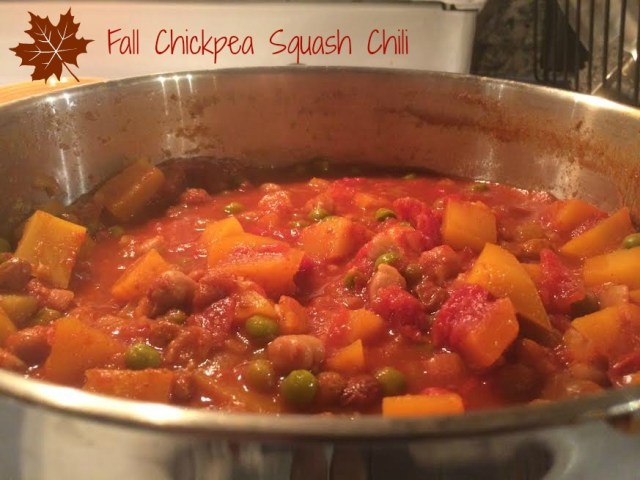 Chickpea & Squash Chili - cooking edit